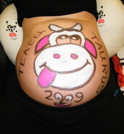 ¿Cómo funcionan los dibujos en el abdomen de mujeres embarazadas?
