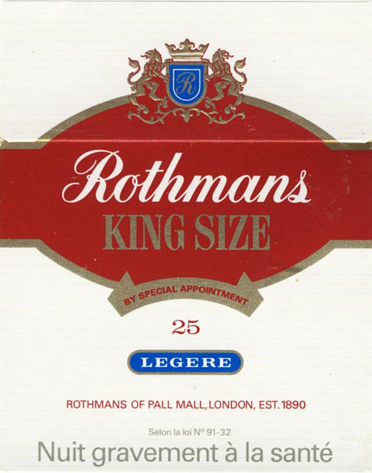 Rothmans: cigarrillos con una calidad excelente inglés